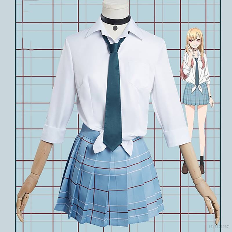 COD DSGERTRYTYIIO Set đồng đồng phục học sinh hóa trang nhân vật anime Darling Marin Kitagawa
