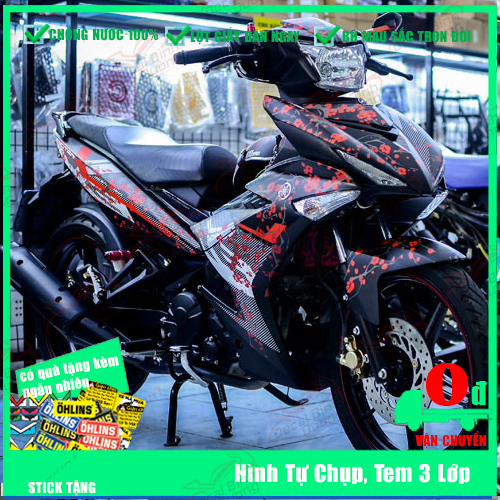 Tem Trùm Xe Exciter 150 - Decal Xe Exciter 150 - Dán Decal Xe Máy Giá Rẻ