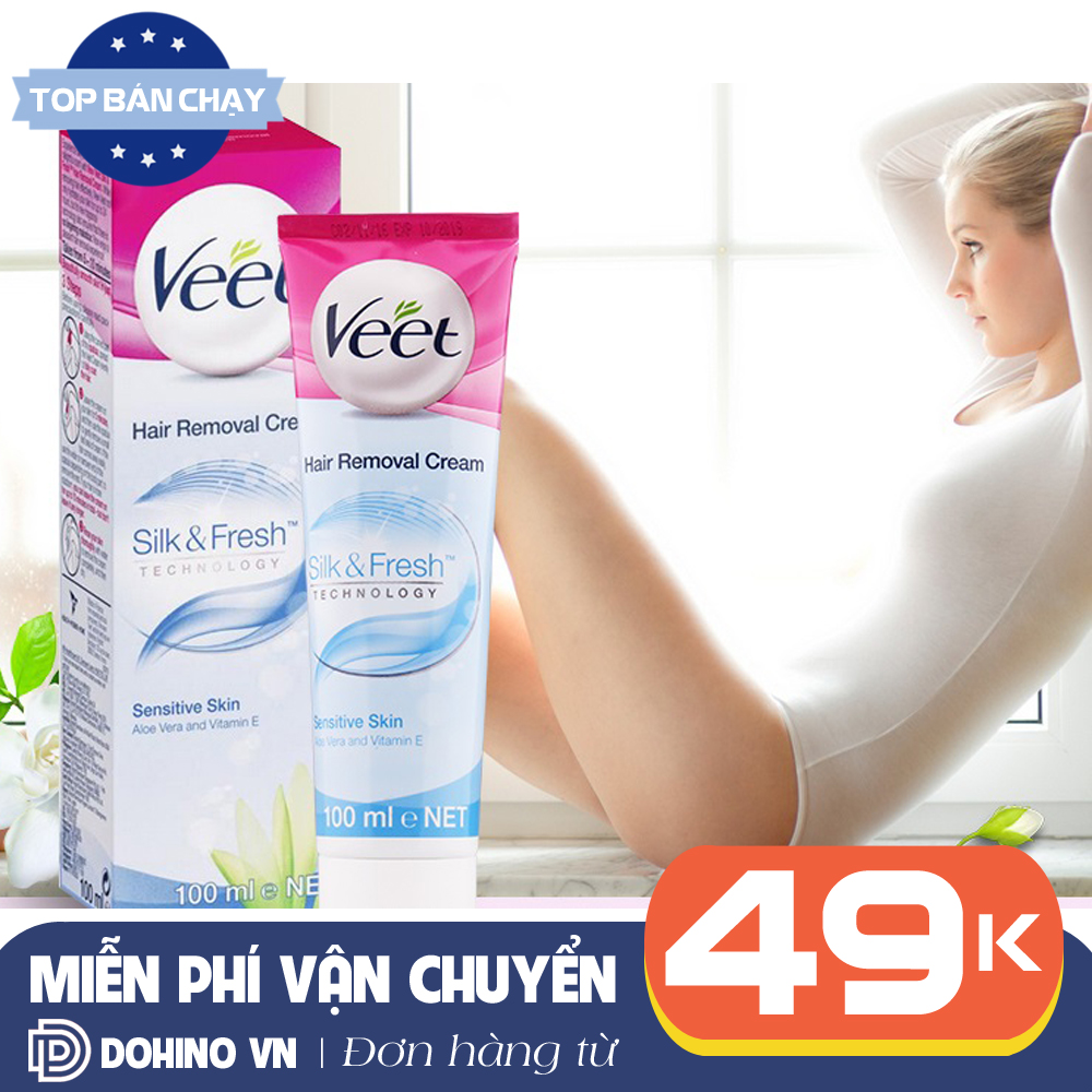 (Có video) Kem tẩy lông nách, lông chân tay, toàn thân cho nữ Veet vĩnh viễn tẩy tận gốc 100ml DSKTL45 - Kem tẩy lông nách chân tay vĩnh viễn