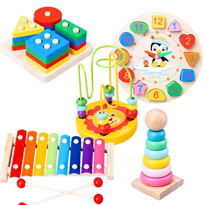 Đồ chơi gỗ thông minh phát triển trí tuệ cho bé, Combo 6 món đồ chơicho bé giáo cụ montessori, Đồ chơi giáo dục dụng cụ giúp bé phát triển trí tuệ