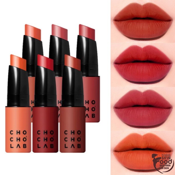 Son thỏi lì, mịn mượt nhẹ môi chocho's lab switch on silky lip stick 1.4g