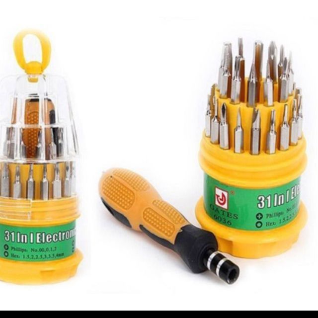 Bộ tua vít đa năng 31pc – bộ tua vít 31 đầu thay thế đa dụng phù hợp với tất cả các loại ốc vít sửa điện thoại điện tử