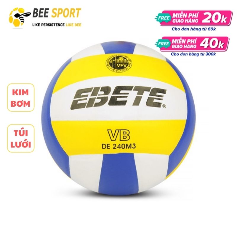 Bóng chuyền Động Lực Ebete DE 240 M3 - Kèm kim bơm và lưới đựng bóng