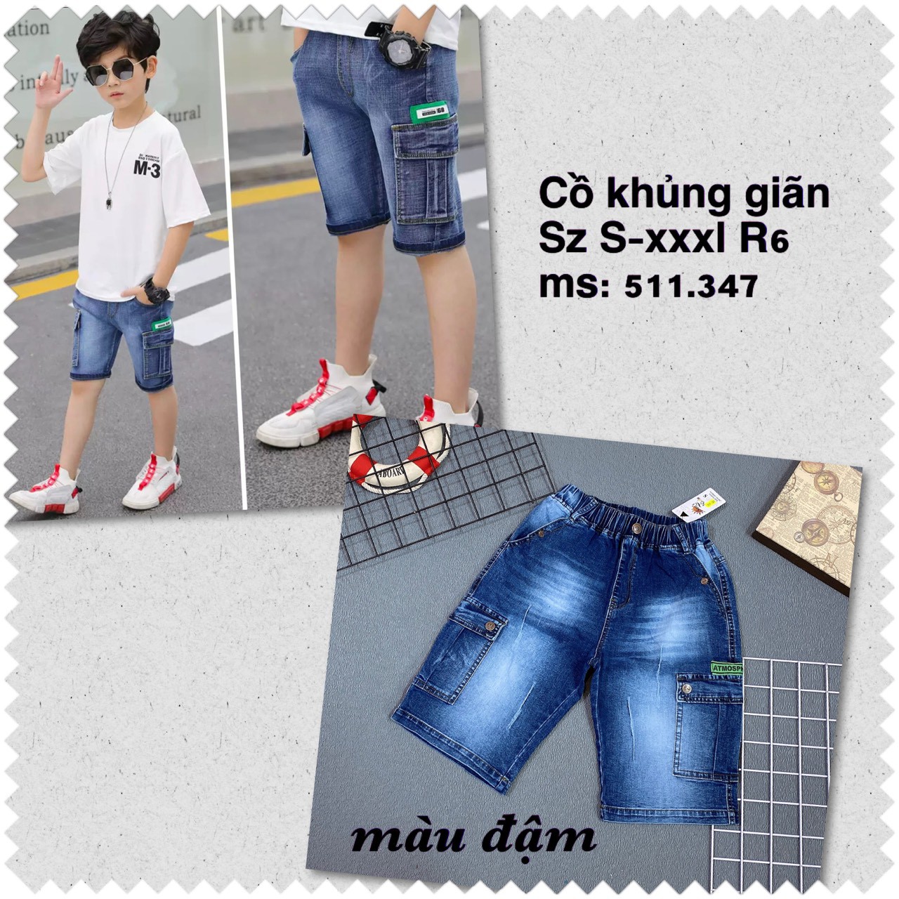QUẦN JEAN LỬNG BÉ TRAI MỀM MỊN CO GIÃN TỪ 45-60kg - QT347