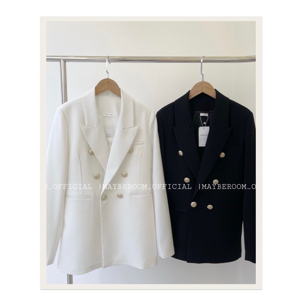 Áo blazer dáng dài ôm đính cúc cao cấp Ciara Blazer Mayberoom