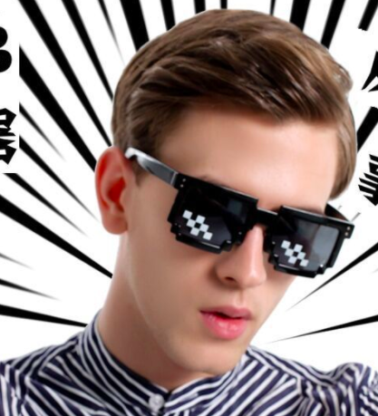 (Video THẬT) - Kính Minecraft - Kính Micrap - Kính Thug Life 6 Chấm – Kính Minecraft Siêu Ngầu cỡ to và cỡ bé