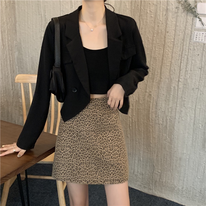 Áo Vest Blazer nữ Dáng ngắn Dài tay Blazer đen cộc dáng lửng Ulzzang Hàn Quốc Thời trang