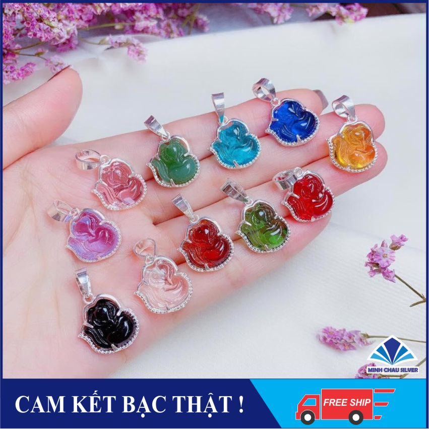Mặt dây chuyền hồ ly bạc đủ màu hợp mệnh