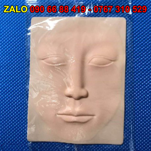 Da giả tập xăm khuôn Mặt 3D - Da giả 3D tập phun xăm điêu khắc - Da giả tập xăm hình mặt silicon 3D- Dụng cụ học phun xăm
