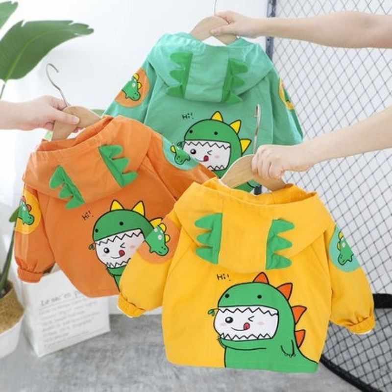 Áo gió mẫu khủng long cho bé