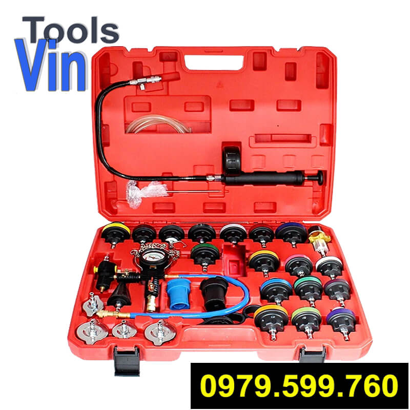 Bộ kiểm tra thử xì két nước làm mát full 28 chi tiết vt - 2104