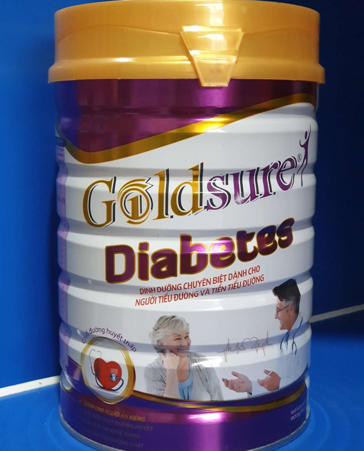 (Date 2024) Sữa bột GoldSure Diabetes Dành cho người Tiểu Đường (Lon 900g)