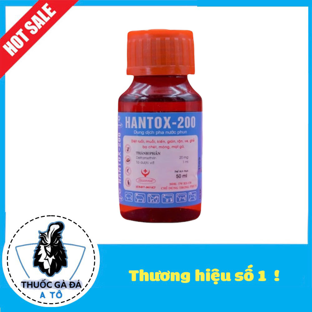 Thuốc xit mạc, ve hantox 200 cho gà đá