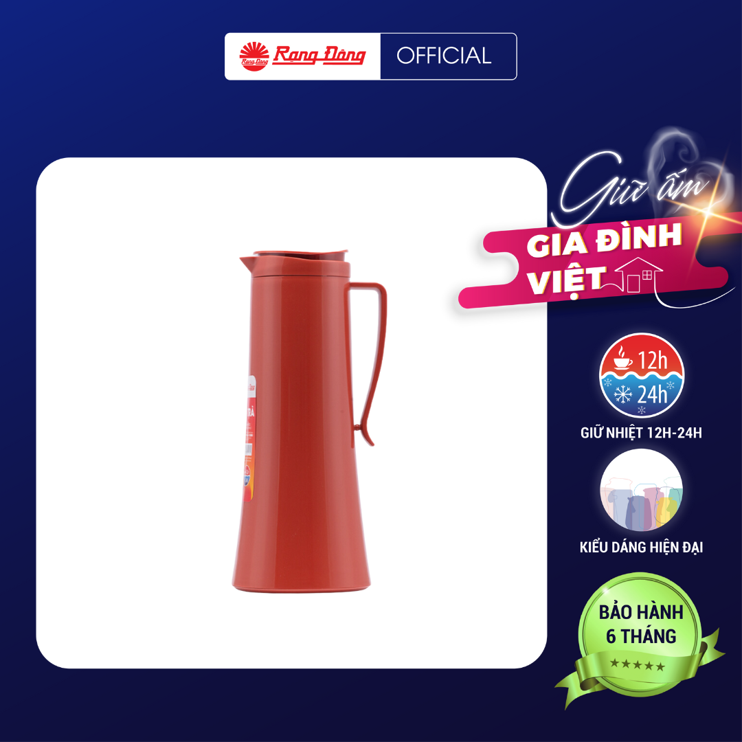 Phích pha trà 1 Lít RD 1040 N1.E Chính hãng Rạng Đông Khả năng giữ nhiệt lâu Ruột thủy tinh chất lượng cao Thiết kế tinh tế sang trọng