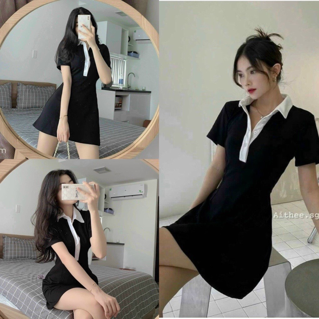 (Hàng Loại 1) Váy Polo Nữ Cao Cấp Đầm Polo Thun Suông Ôm Body Hàng Thiết Kế, Phù Hợp Mặc Công Sở Dự Tiệc