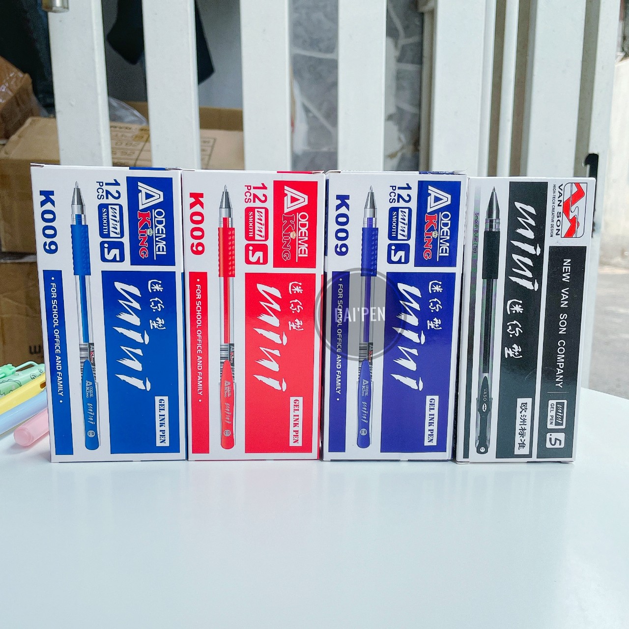 Hộp 12 cây bút gel nước mini ngòi 0.5mm