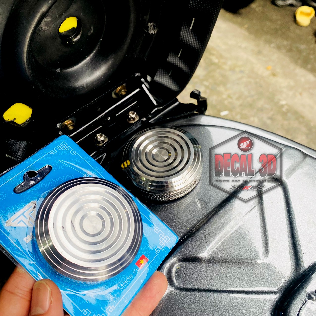 Nắp bình xăng inox 304 cnc gắn nhiều loại xe không rỉ sét