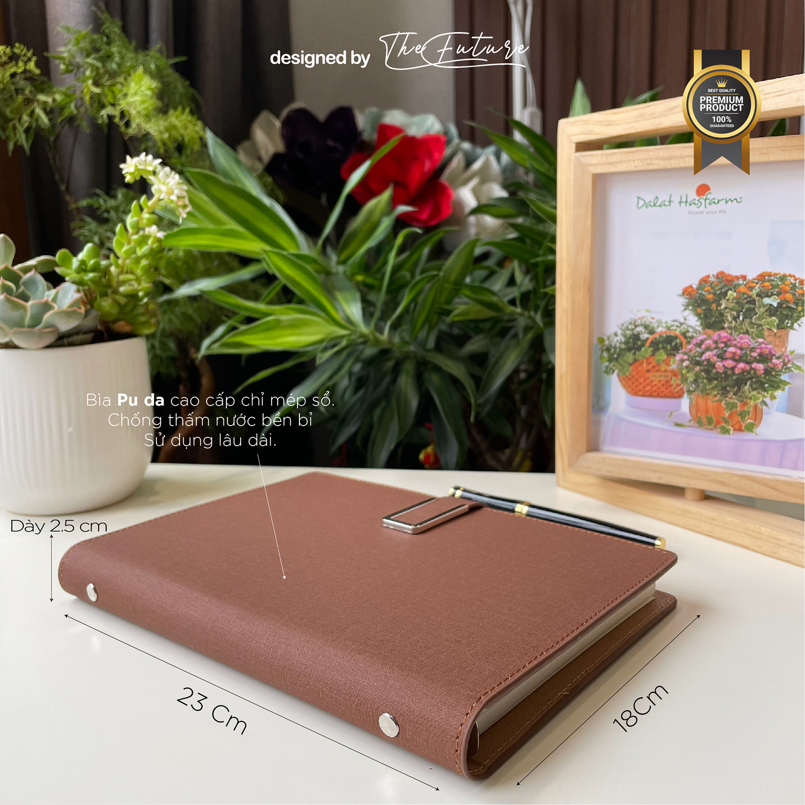 SỔ CÒNG - GIẤY DÀY 100gsm 200 TRANG - BÌA PU DA CAO CẤP