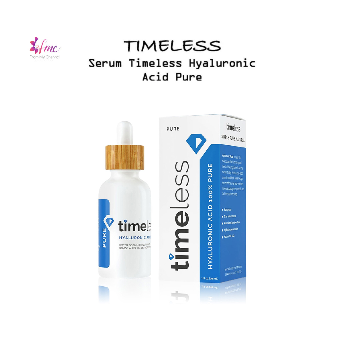 Serum cấp nước Timeless Hyaluronic Acid Pure 30ml