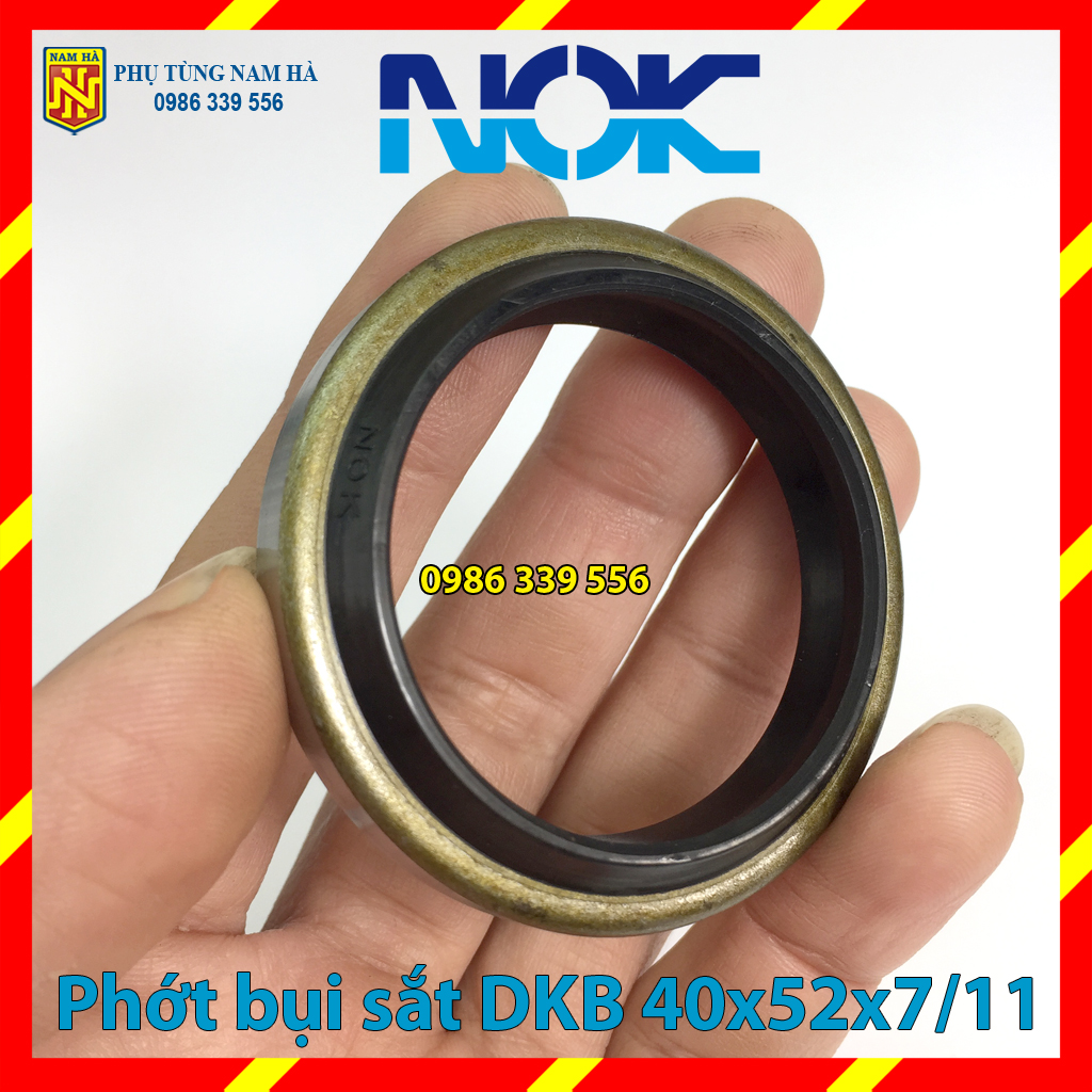 Phớt phốt chắn chặn gạt bụi khung sắt DKB NOK 40x52x7/11