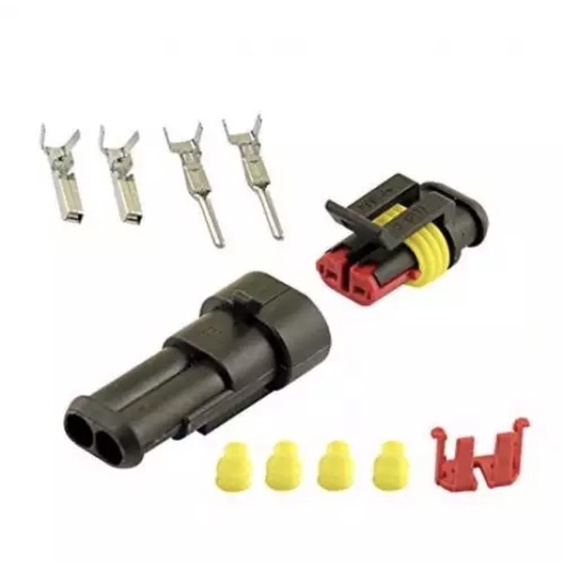 1 cặp giắc nối-gim-jack-đầu nối 2 dây chống nước chịu tải 10-13A.đầy đủ phụ kiện như hình.coneter