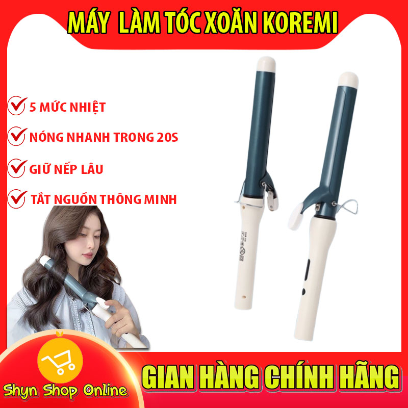 Máy uốn tóc xoăn hàn quốc koremi, làm tóc xoăn lọn to nhỏ cao cấp cho salon 5 mức nhiệt công suất lớn giúp tóc nhanh vào nếp an toàn khi sử dụng - máy uốn tóc mini, máy làm tóc, máy làm tóc xoăn, máy uốn tóc xoăn, uốn tóc, máy uốn xoăn tự động