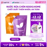Bộ 2 Túi Nước Rửa Chén Keido.home Thiên Nhiên 2L – Tiện Lợi, Sạch Nhanh, Dịu Nhẹ, An Toàn Cho Da Tay