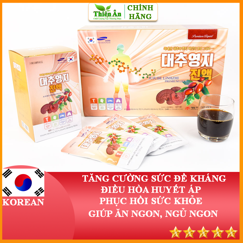 Nước linh chi táo đỏ hàn quốc daedong korea ginseng 80ml x 30 gói