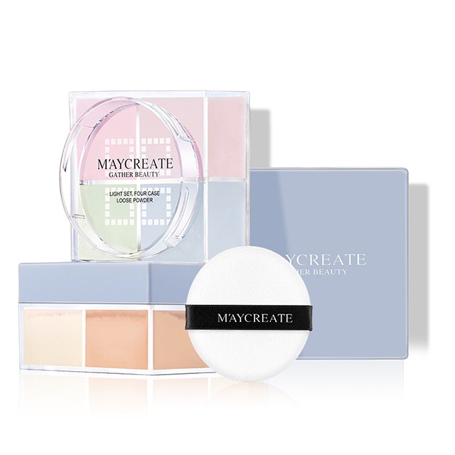 Phấn phủ maycreate kiềm dầu kháng nước lâu trôi 4 màu