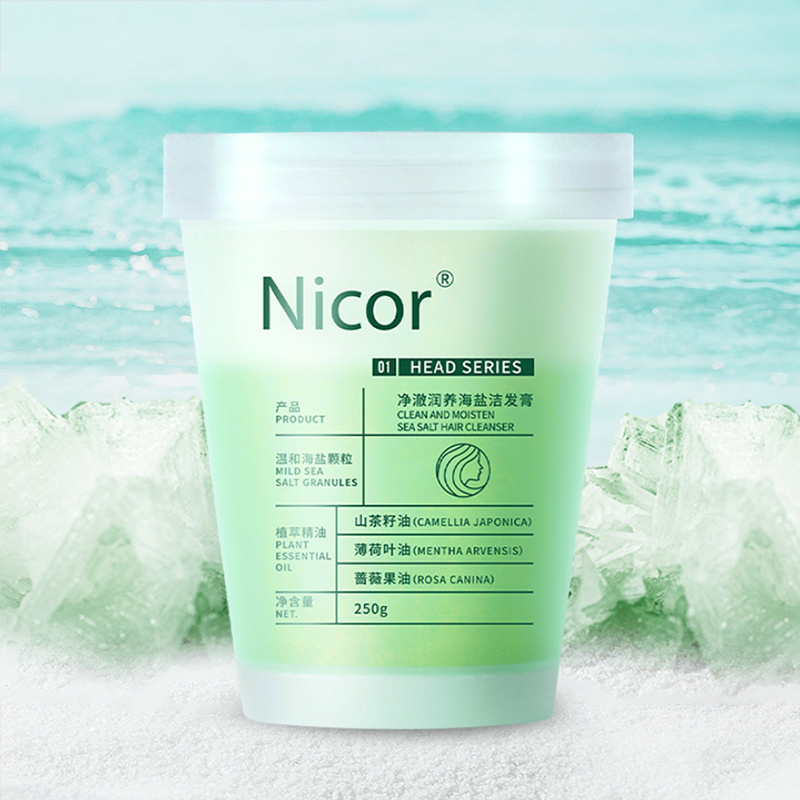 Tẩy da chết da đầu NICOR 250g kiểm soát dầu nhờn giảm bết tóc làm sạch tóc đánh bay gàu A248