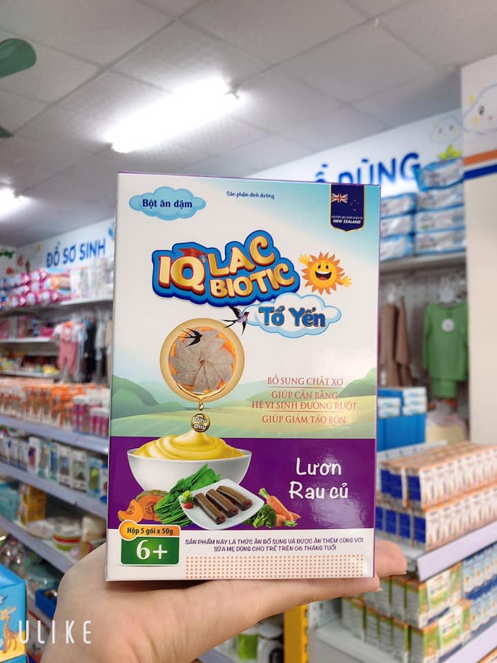 Bột ăn dặm IQ lac biotic tổ yến lươn rau củ