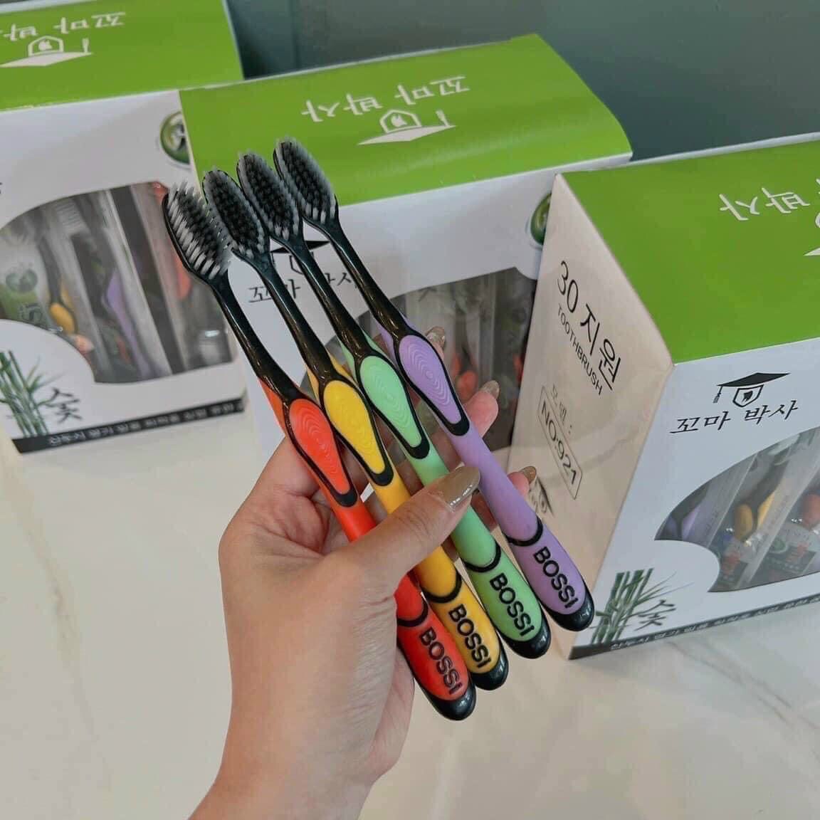 Set 2 Bàn Chải Đánh Răng Bossi - Lông Siêu Mềm Không Đau Nướu Răng