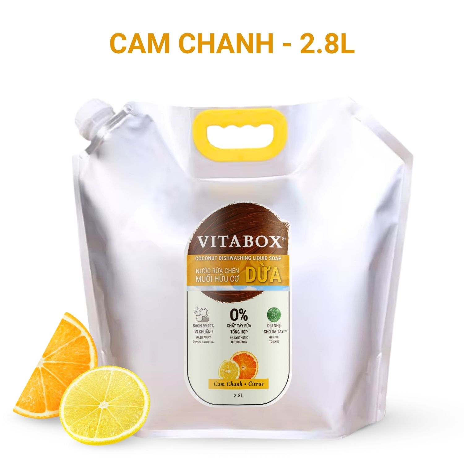 Dishwashing Liquid Organic Salt Coconut Vitabox - Natural Liquid Soap Castile Liquid Soap from Coconut Oil - 500ml - 9