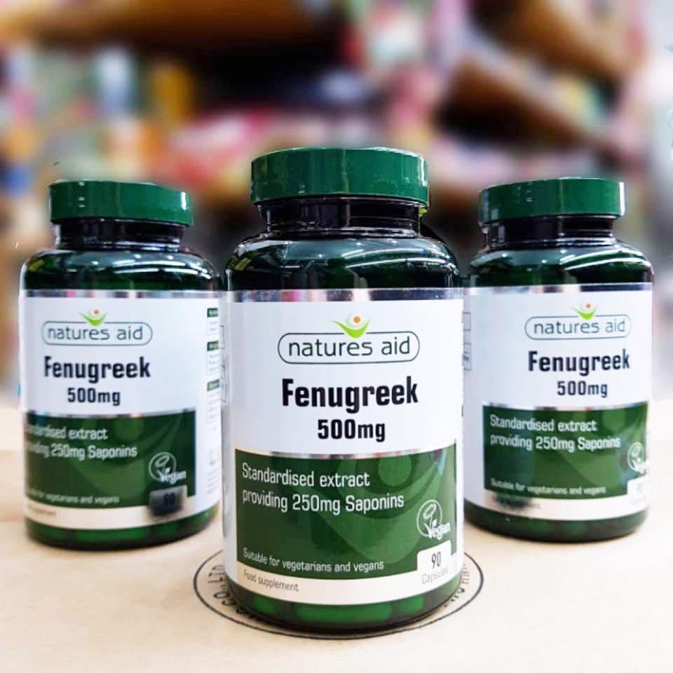 Viên uống lợi sữa cỏ cà ri fenugreek 500mg natures aid