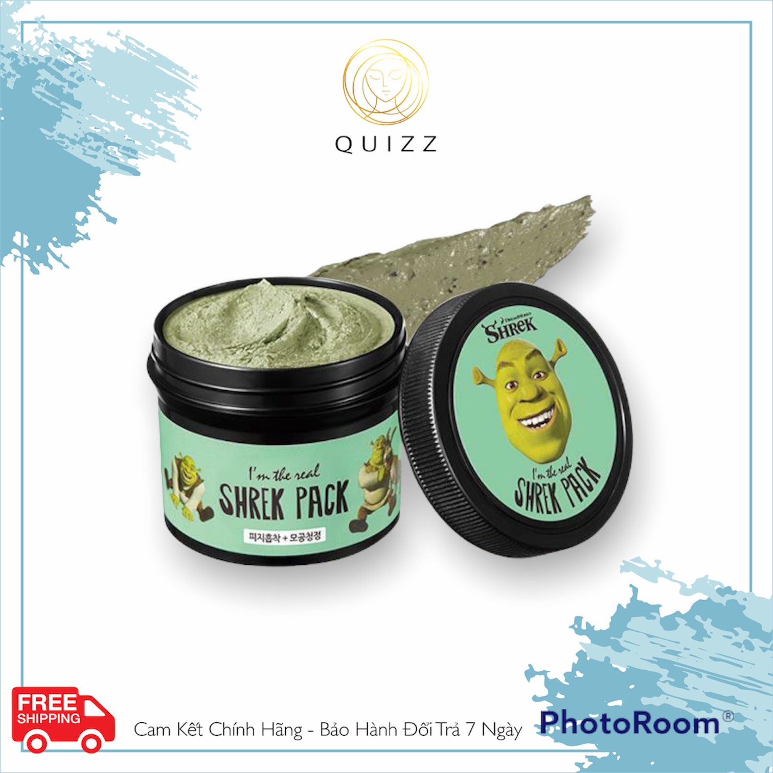 Mặt nạ đất sét bạc hà dreamworks i’m the real shrek pack 110g_quizz cosmetics