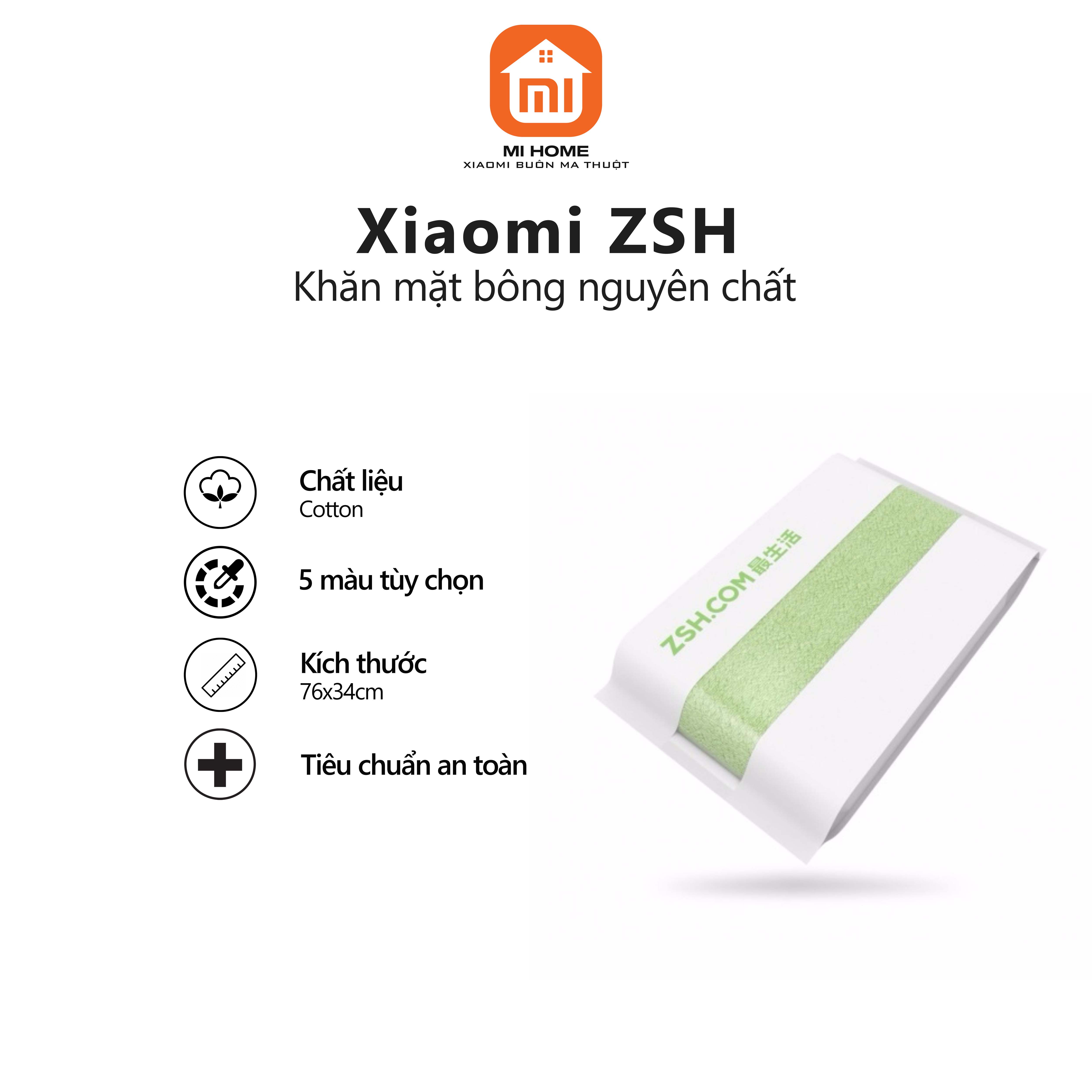 Khăn mặt bông nguyên chất Xiaomi ZSH 34 x 76cm