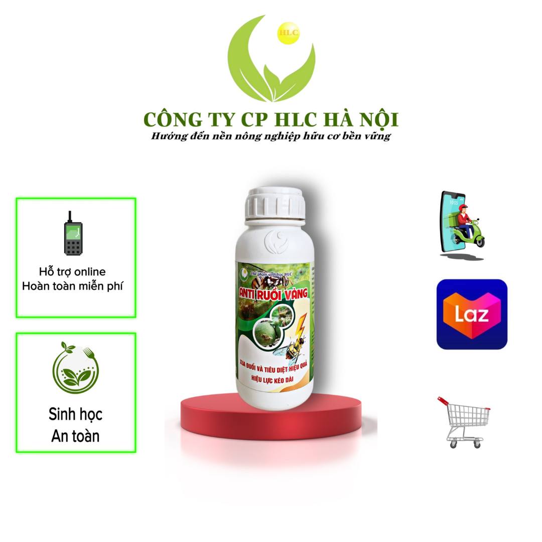 Chế phẩm sinh học xua đuổi và tiêu diệt ruồi vàng - anti ruồi vàng phòng trừ ruồi vàng hiệu quả, an toàn - chai