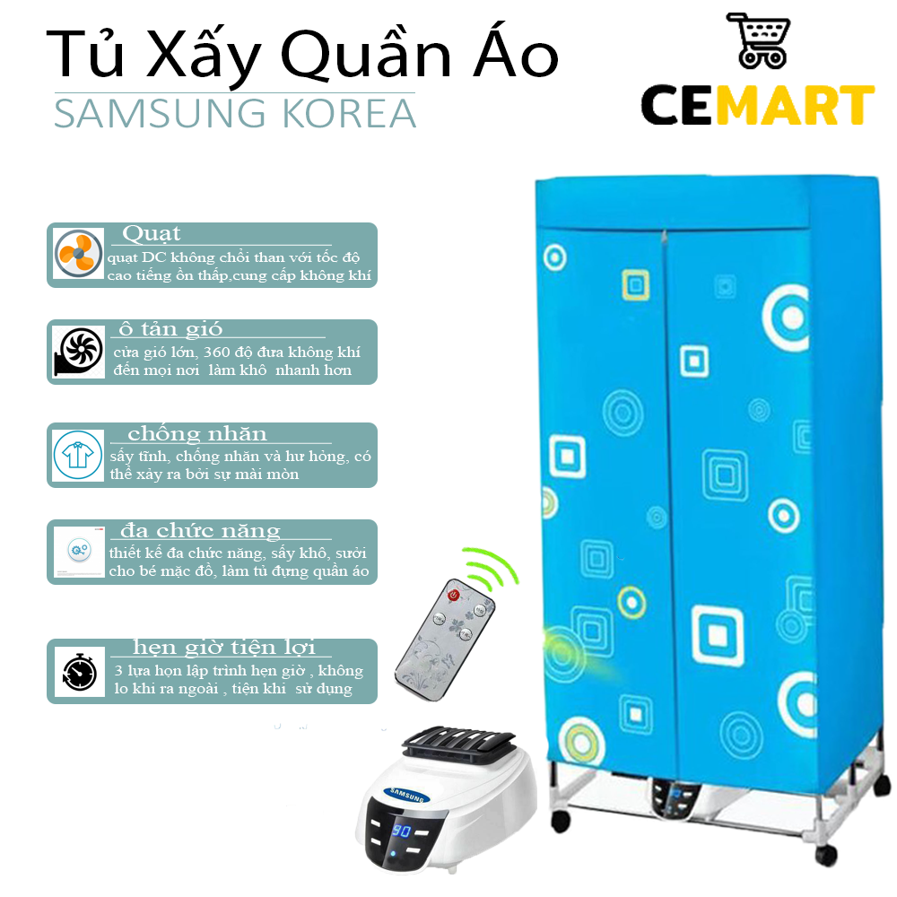 Tủ sấy quần áo có điều khiển từ xa
