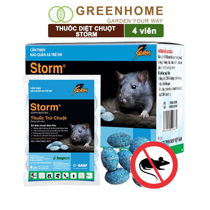 Combo 5 gói thuốc diệt chuột dạng viên storm hiệu quả 99%