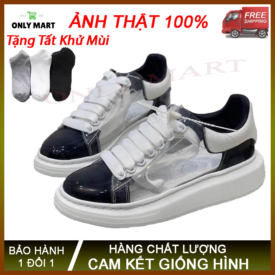 [ Hàng Sỉ Xả Kho ] Giày Thể Thao MCQ  Trong Suốt Nam Nữ Đẹp 2020 Full Size 35 Đến 43 – ONLY MART | Tặng kèm tất khửu mùi Trị Giá 39K| Hàng Chất Lượng - Đế Mềm Chống Trượt - Thoáng Khí - Dễ Phối Đồ