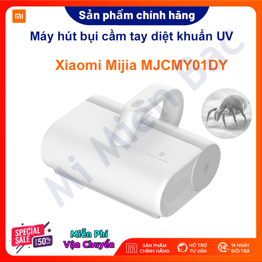 Máy hút bụi mini cầm tay diệt khuẩn uv xiaomi mijia mjcmy01dy, máy hút bụi giường nệm mite wireless không dây lực hút 16000pa / bh 3 tháng
