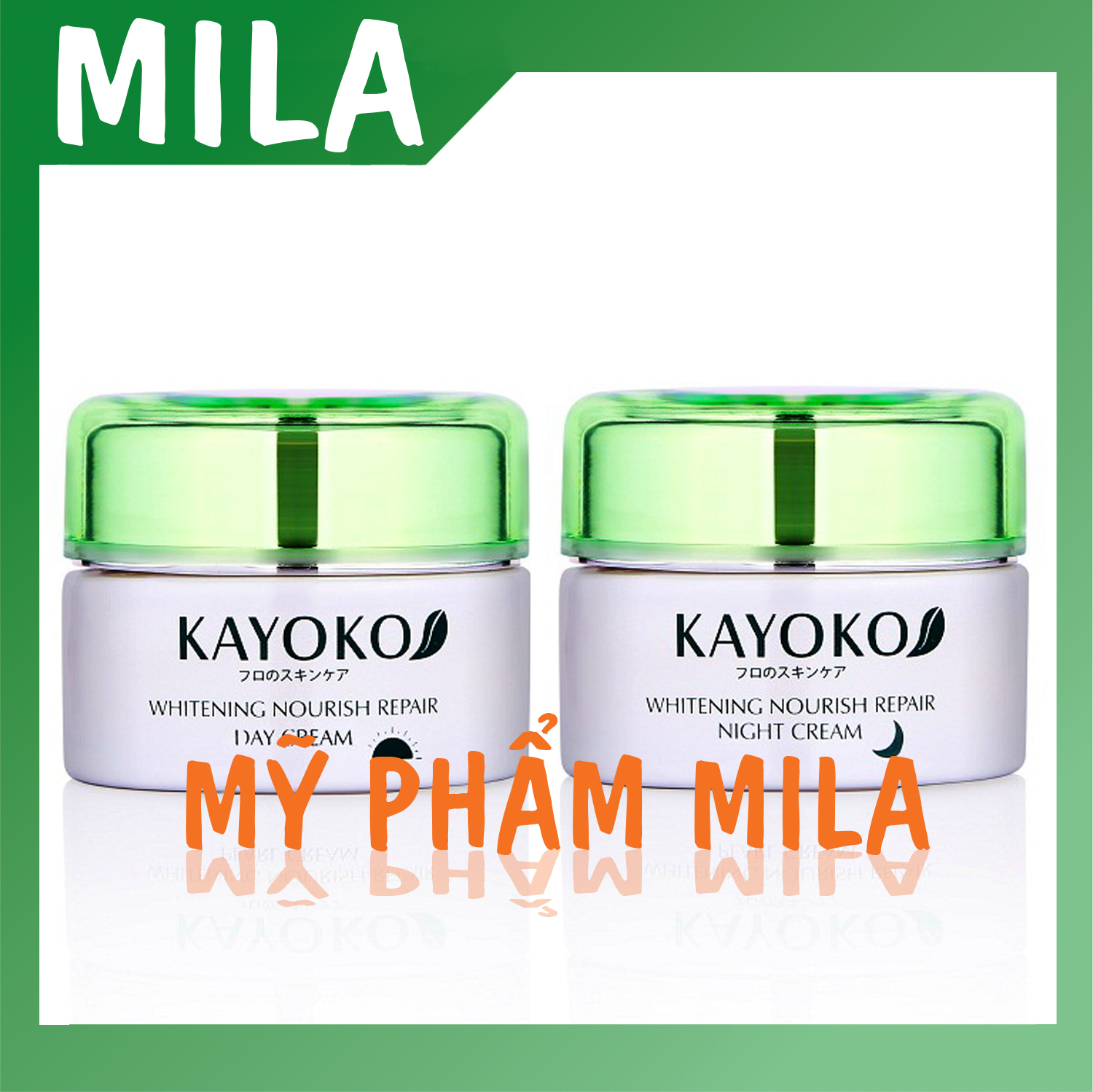 Kem ngày và đêm Kayoko, mỹ phẩm mờ nám, trắng da, mỹ phẩm Kayoko.