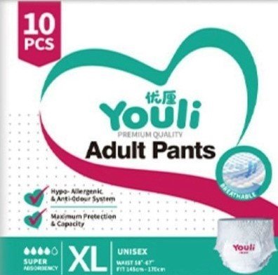 Tã quần youli người già lưng thun mền mại 360 độ size size m10 / l10 / xl10