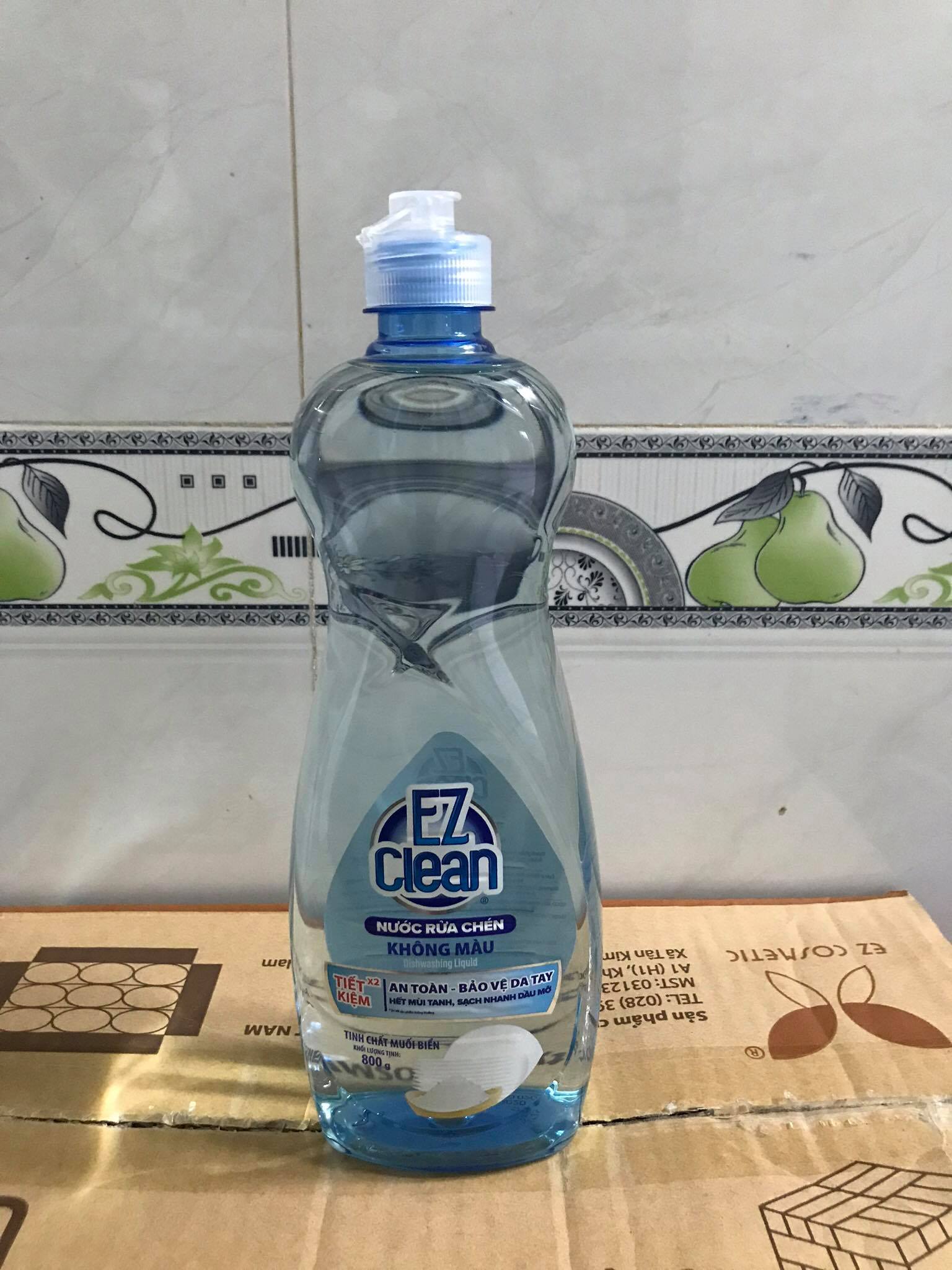 Nước rửa chén không màu ez clean muối biển