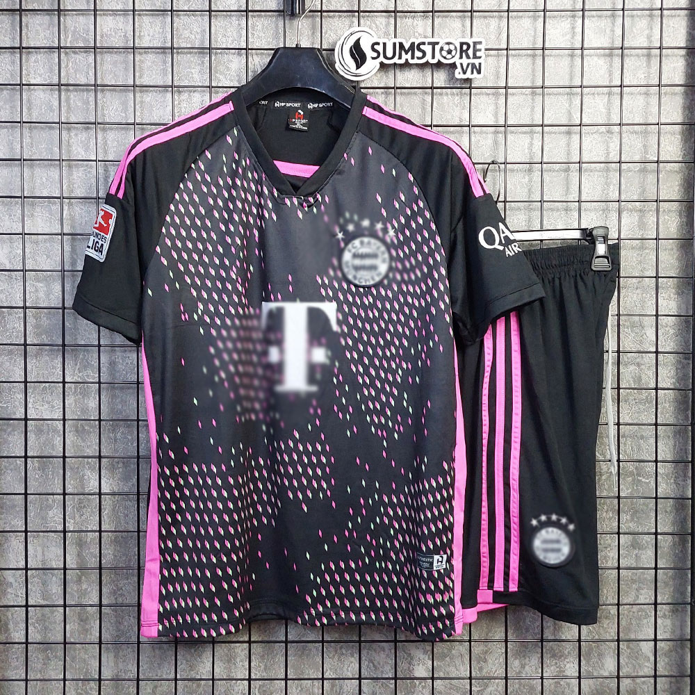 [HCM]Bộ Quần Áo Bóng Đá Thể Thao CLB Bayern Munich Đen HP 23