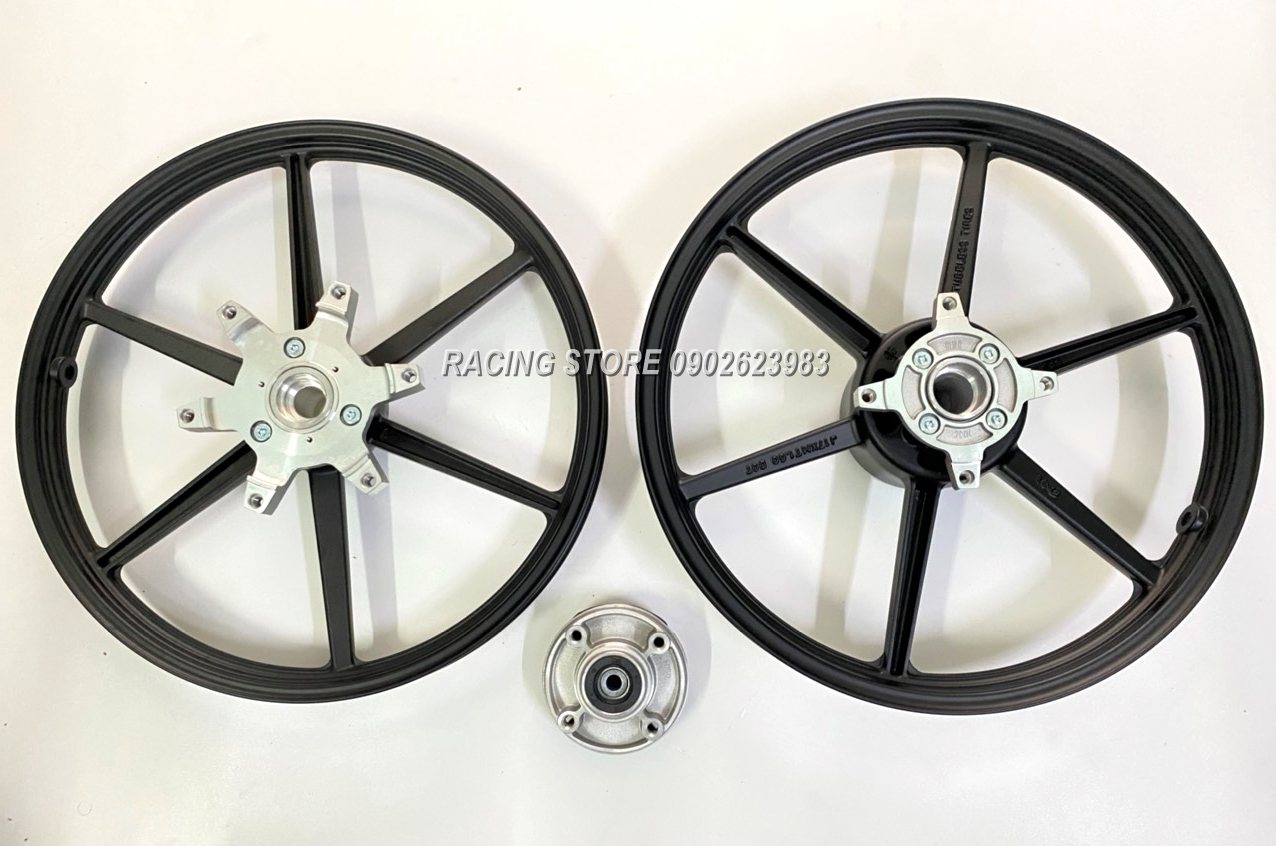 Cặp mâm-vành kiểu 6 cây thẳng cho winer 150, winer x abs bản 1.4-1.6 kèm cùi đĩa sau.