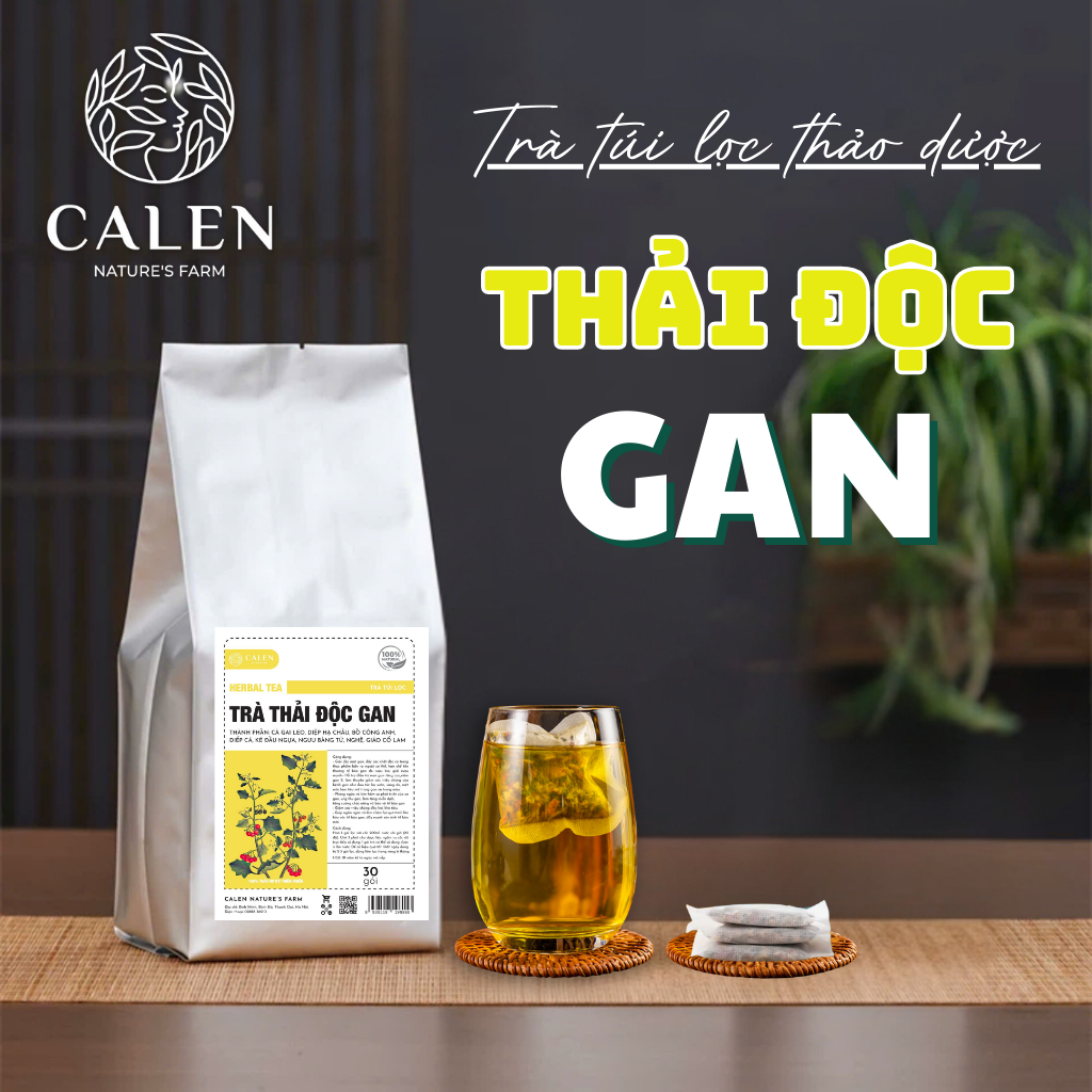 Khỏe gan Trà bổ gan Calen Natures Farm hạ men gan giảm xơ gan  tăng cường chức năng thải đôc gan Calen Herbal Tea