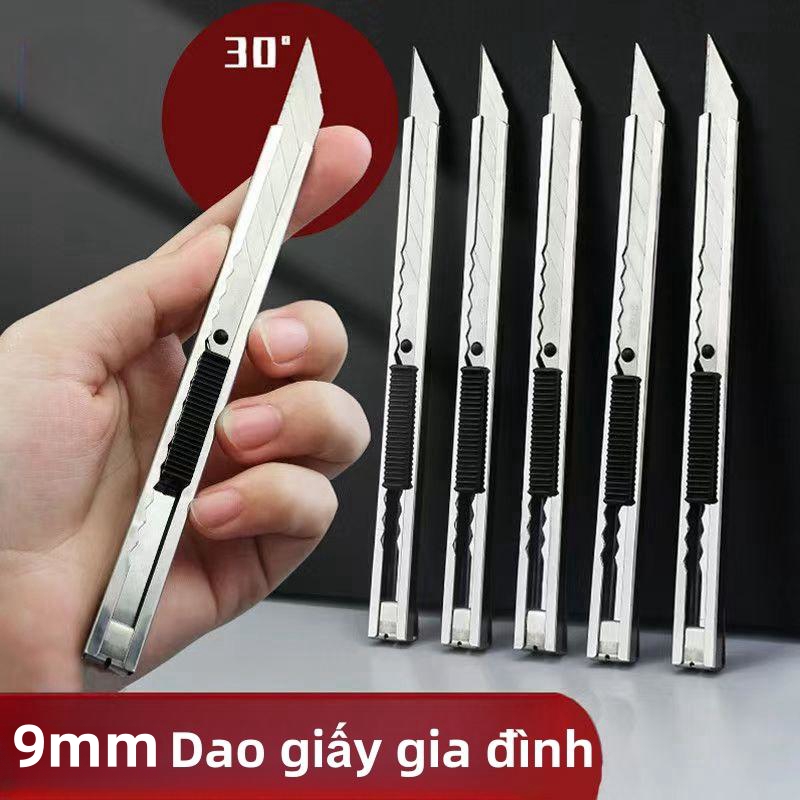 Dao rọc giấy bằng thép không gỉ gia đình 9mmSắc nét SK5 thể được sử dụng trong nhà văn phòng nhà khođưa vô cùng tiện dụng