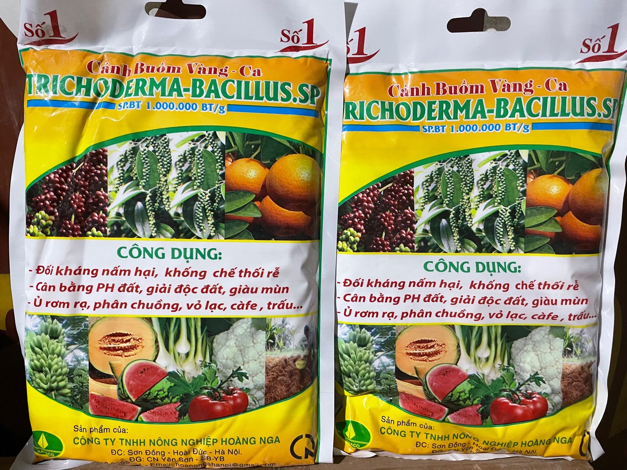 Com bo 2 gói chế phẩm vi sinh Trichoderma -bacillus dùng xử lý nấm hại trong đất; ủ phân chuồng, rác thải hữu cơ làm phân bón hữu cơ bón cho cây trồng #phân_bón_hữu_cơ; #tritroderma #bacillus