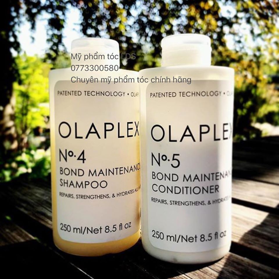 Cặp dầu gội dầu xả số 4 5 hãng Olaplex mỹ dung tích 250ml chăm sóc tóc hư tổn, tóc tẩy hoặc qua hóa chất